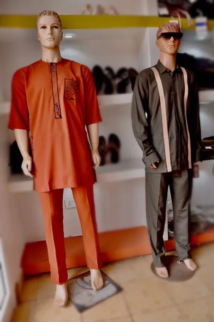 SND Clothing Design rust kaftan and olive tailored set, Collection 2026