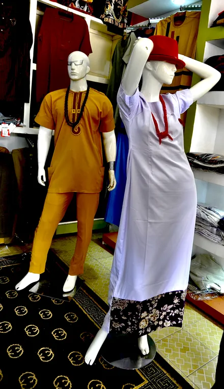 SND Clothing Design mustard and lilac looks in the boutique
