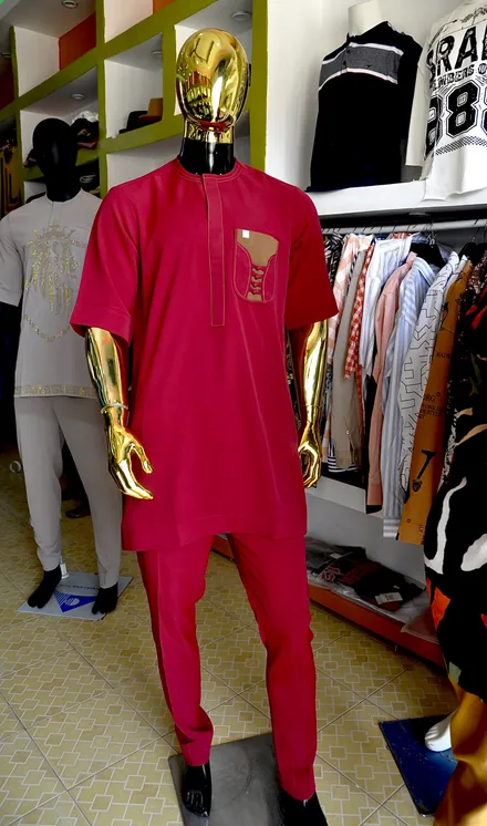 SND Clothing Design red bespoke menswear set