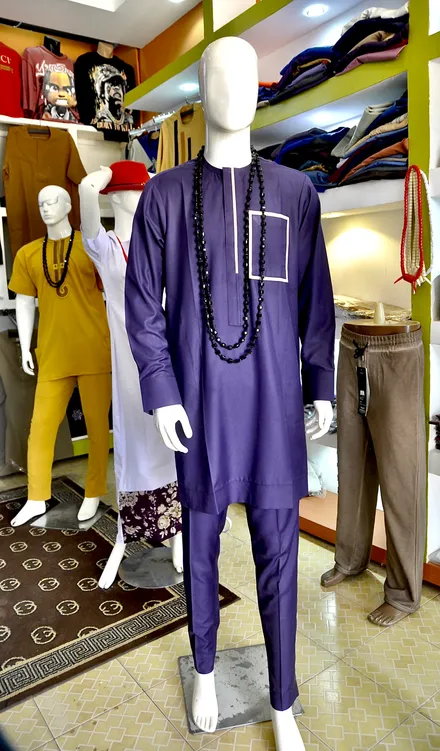 SND Clothing Design indigo set styled with beads